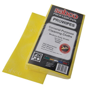 Prowipe Med. Wipes 60x30cm Pack of 20 Yellow